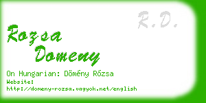 rozsa domeny business card